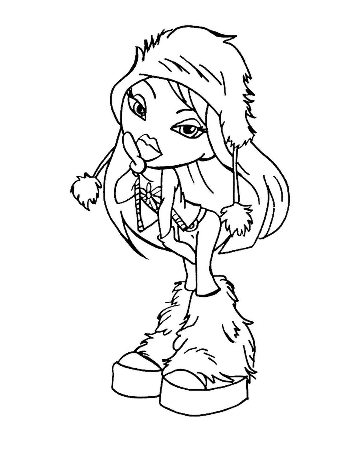 Bratz barbie coloring pages download and print for free