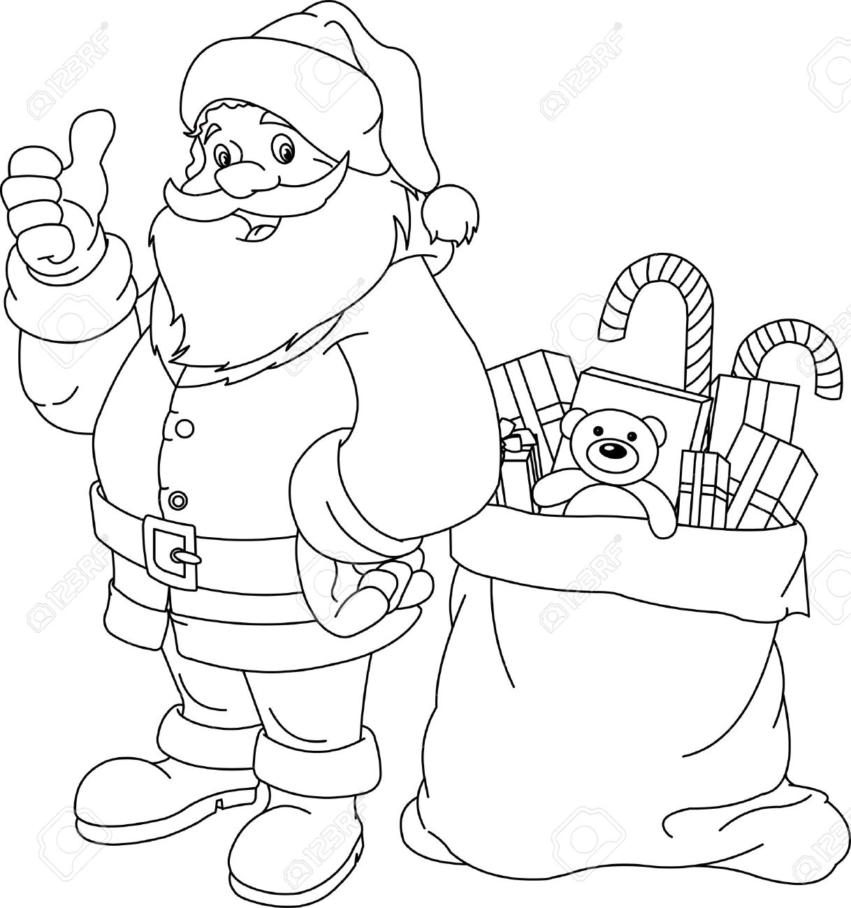 Santa claus coloring pages to download and print for free
