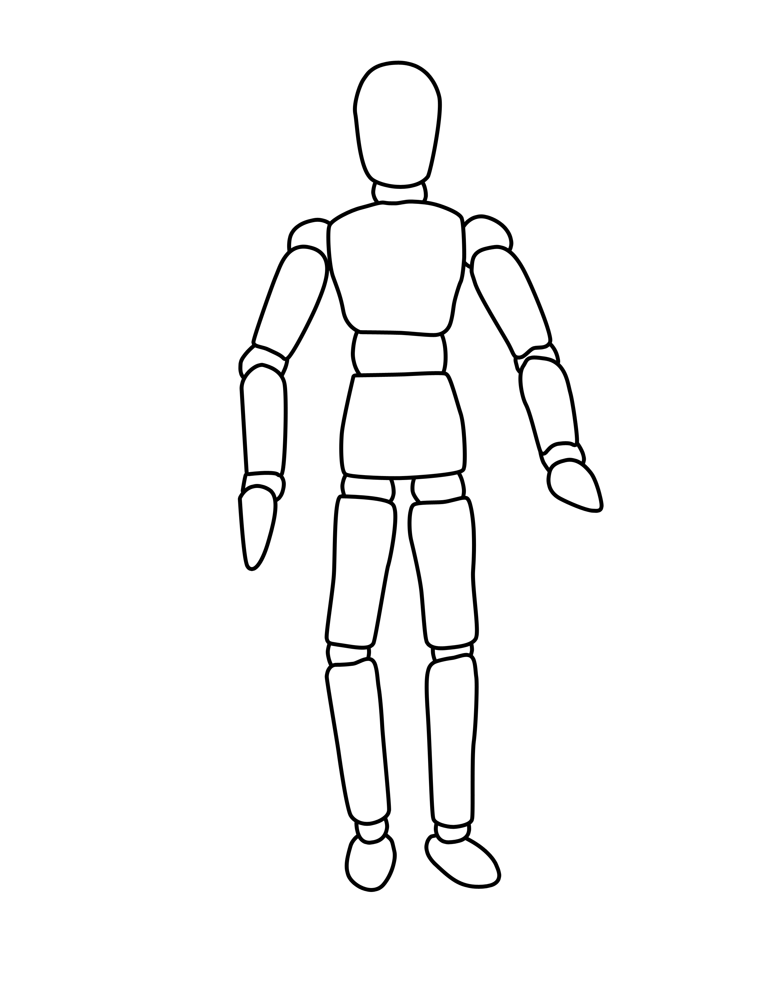 body parts simple drawing