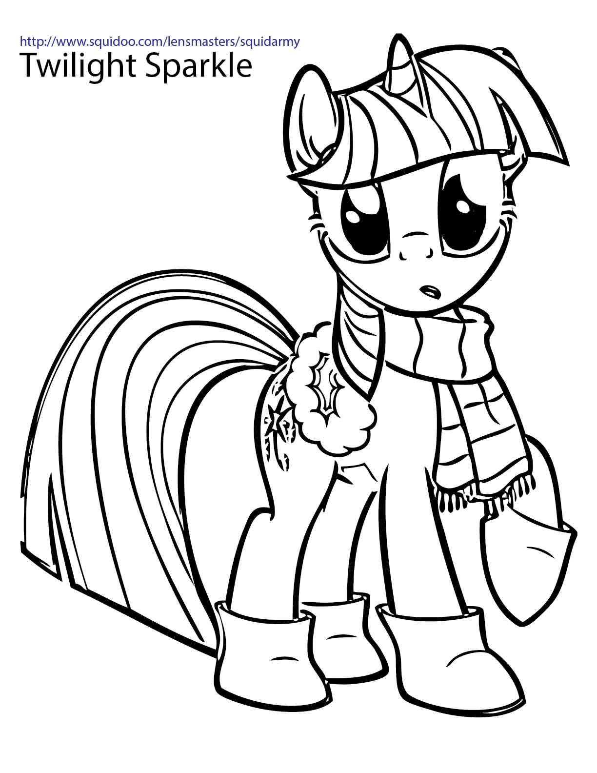 My little pony christmas coloring pages to download and print for free