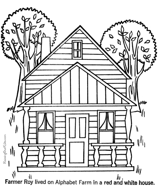 Printable Coloring Pages House Customize And Print