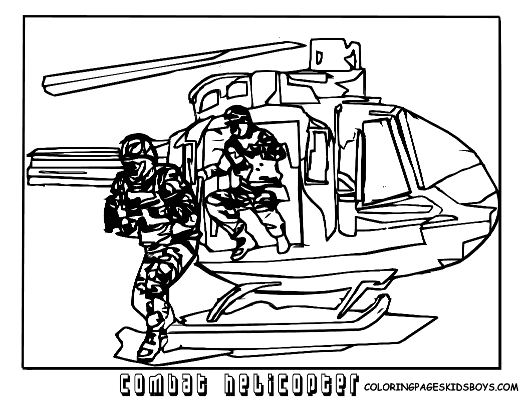 Helicopter coloring pages to download and print for free