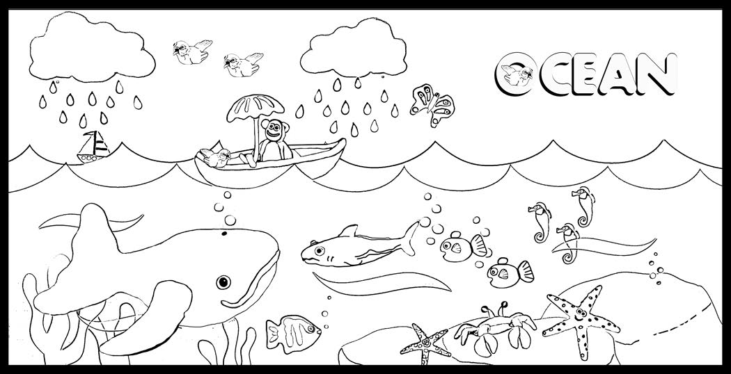 ocean habitat coloring pages for kids - photo #4