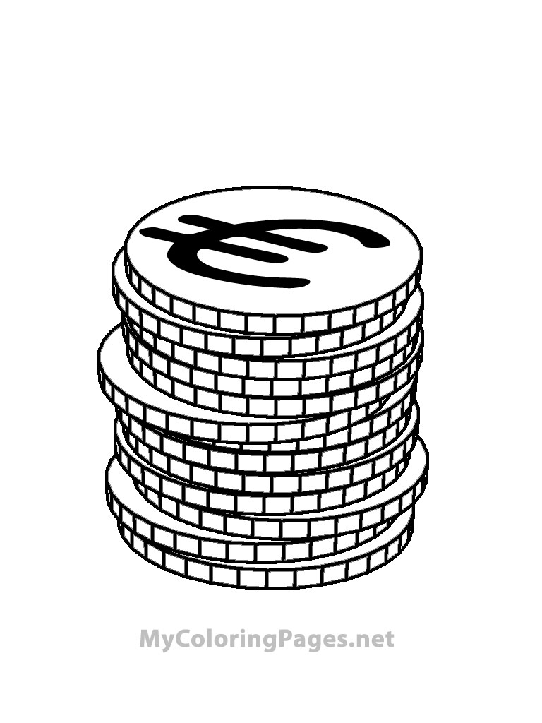 Money coloring pages to download and print for free