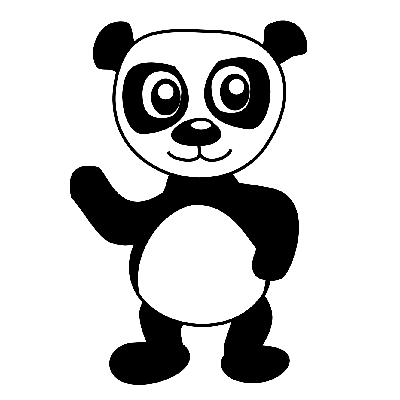 Panda bear coloring pages to download and print for free