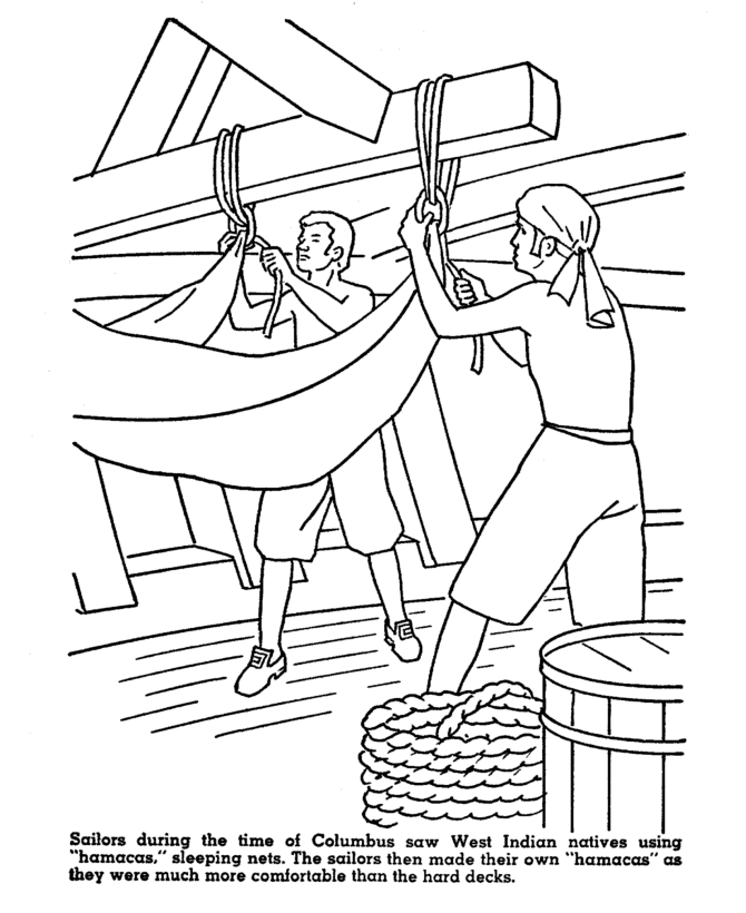 Christopher columbus coloring pages to download and print 