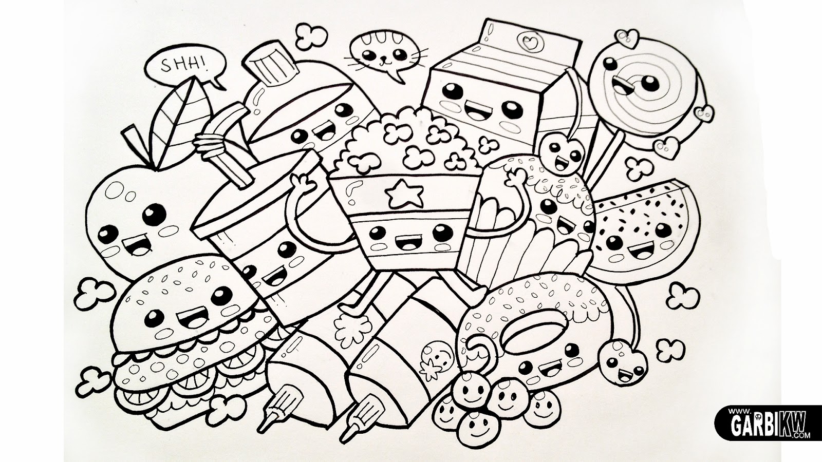 Kawaii coloring pages to download and print for free