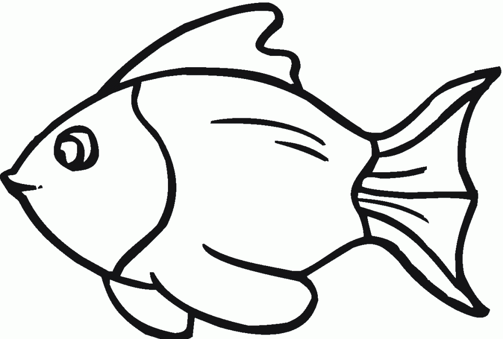 Simple fish coloring pages download and print for free