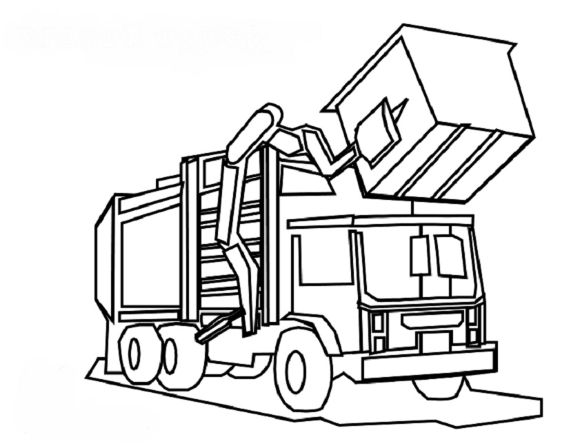 Dump truck coloring pages to download and print for free