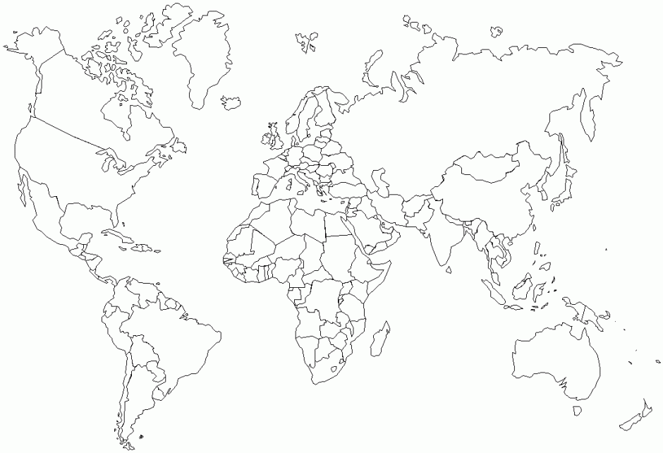 map coloring pages continents - photo #15