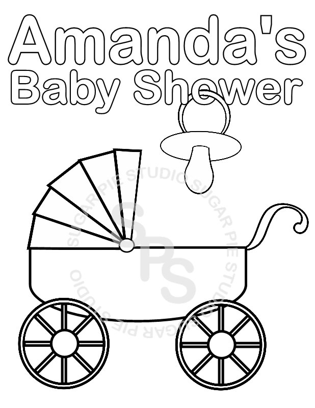 Baby shower coloring pages to download and print for free