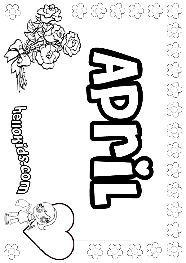 April coloring pages to download and print for free