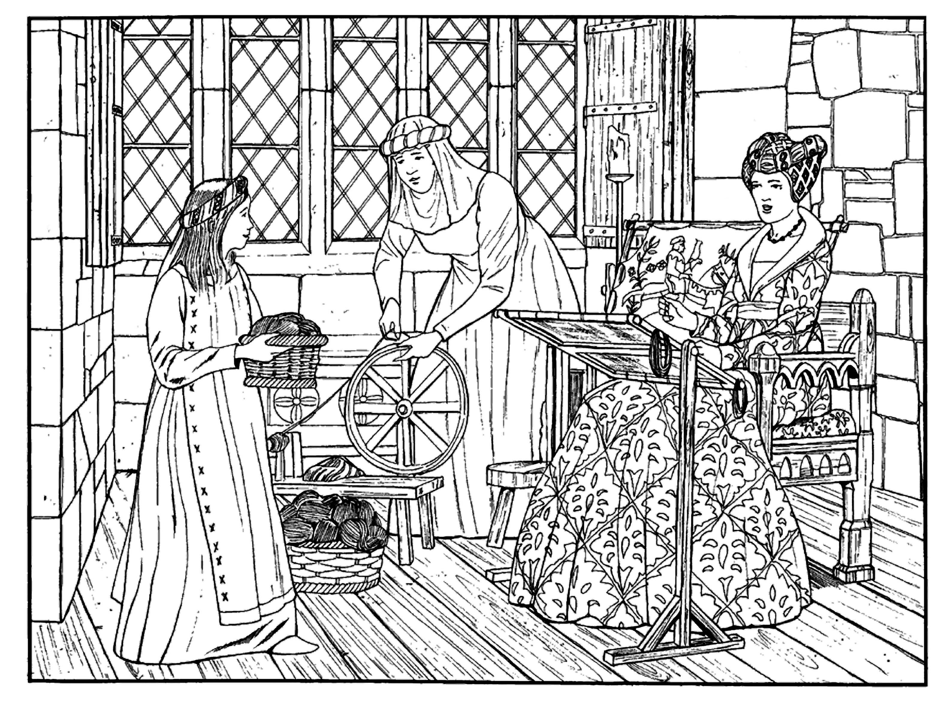 Medieval coloring pages to download and print for free