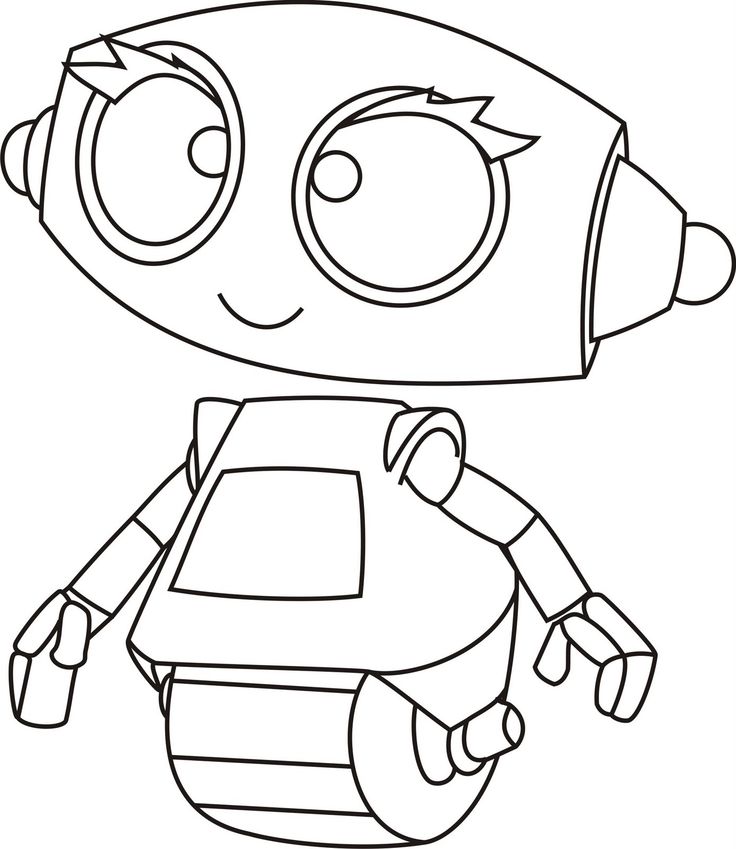 Little robots coloring pages download and print for free