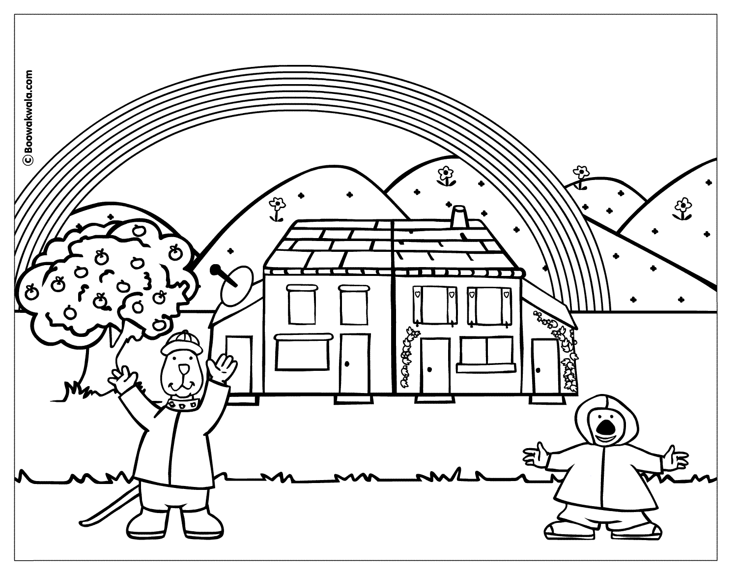 Rainy day coloring pages to download and print for free