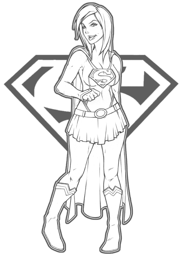 Supergirl coloring pages to download and print for free
