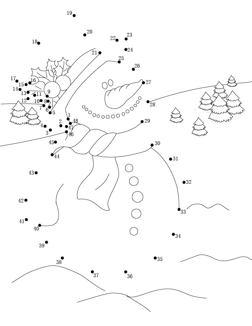 Connect The Dots Christmas to download and print for free