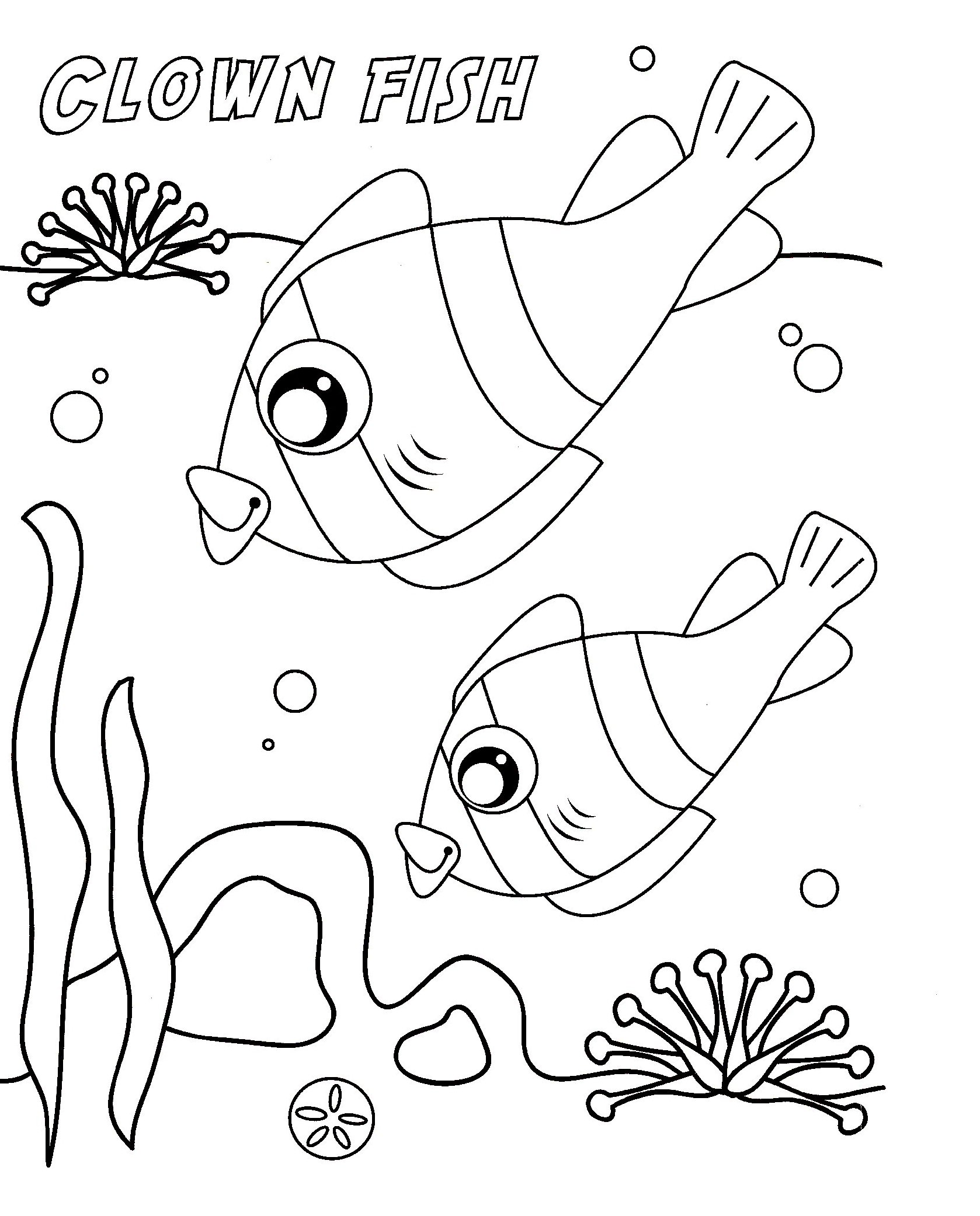 ocean fish coloring pages to download - photo #22
