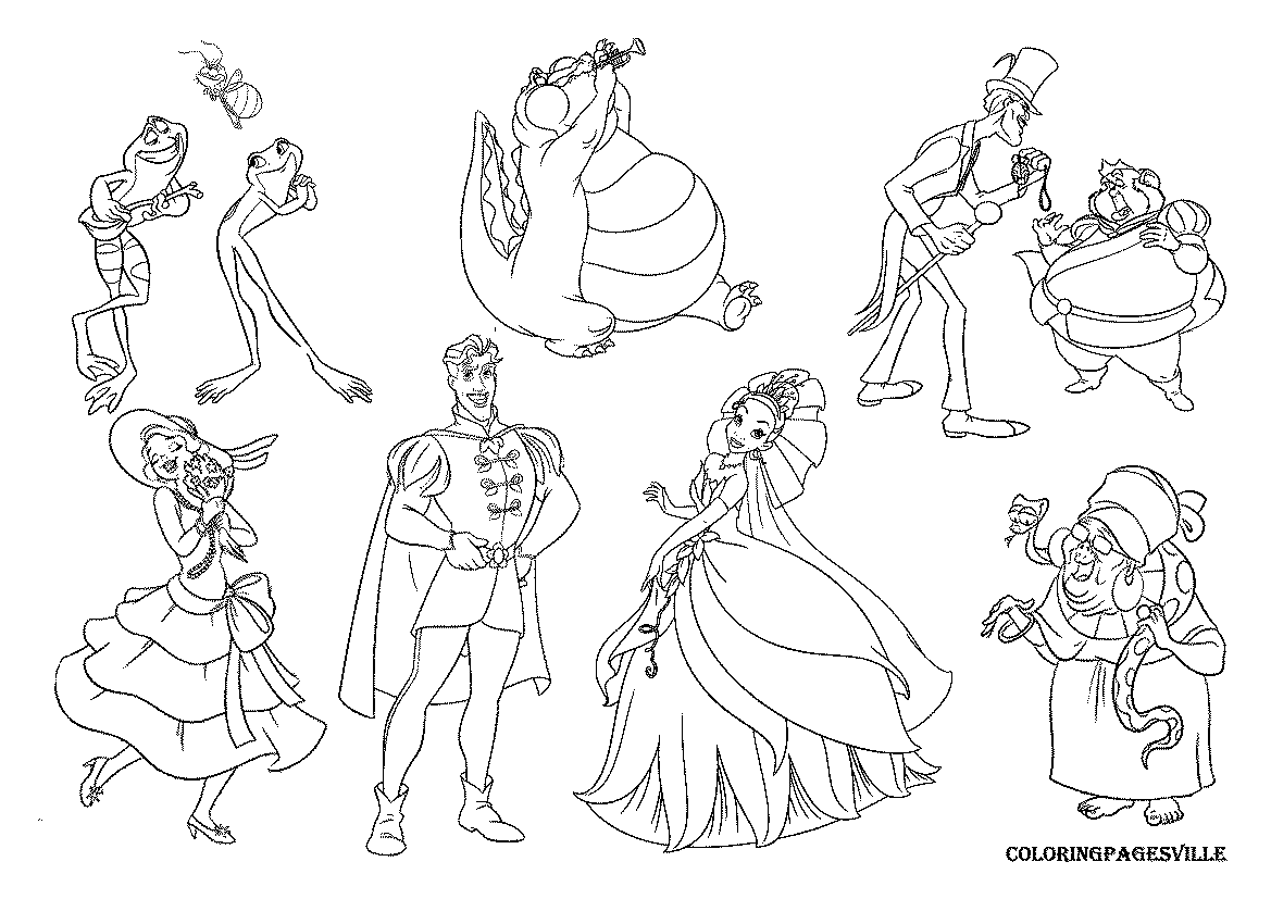 Princess and the frog coloring pages to download and print ...