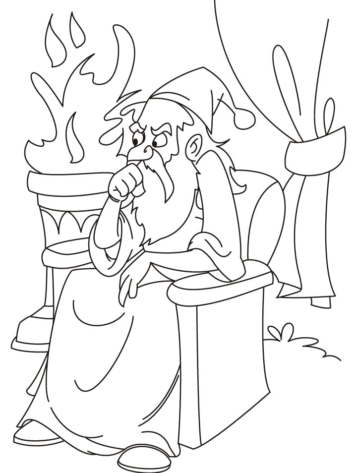 Wizard coloring pages to download and print for free