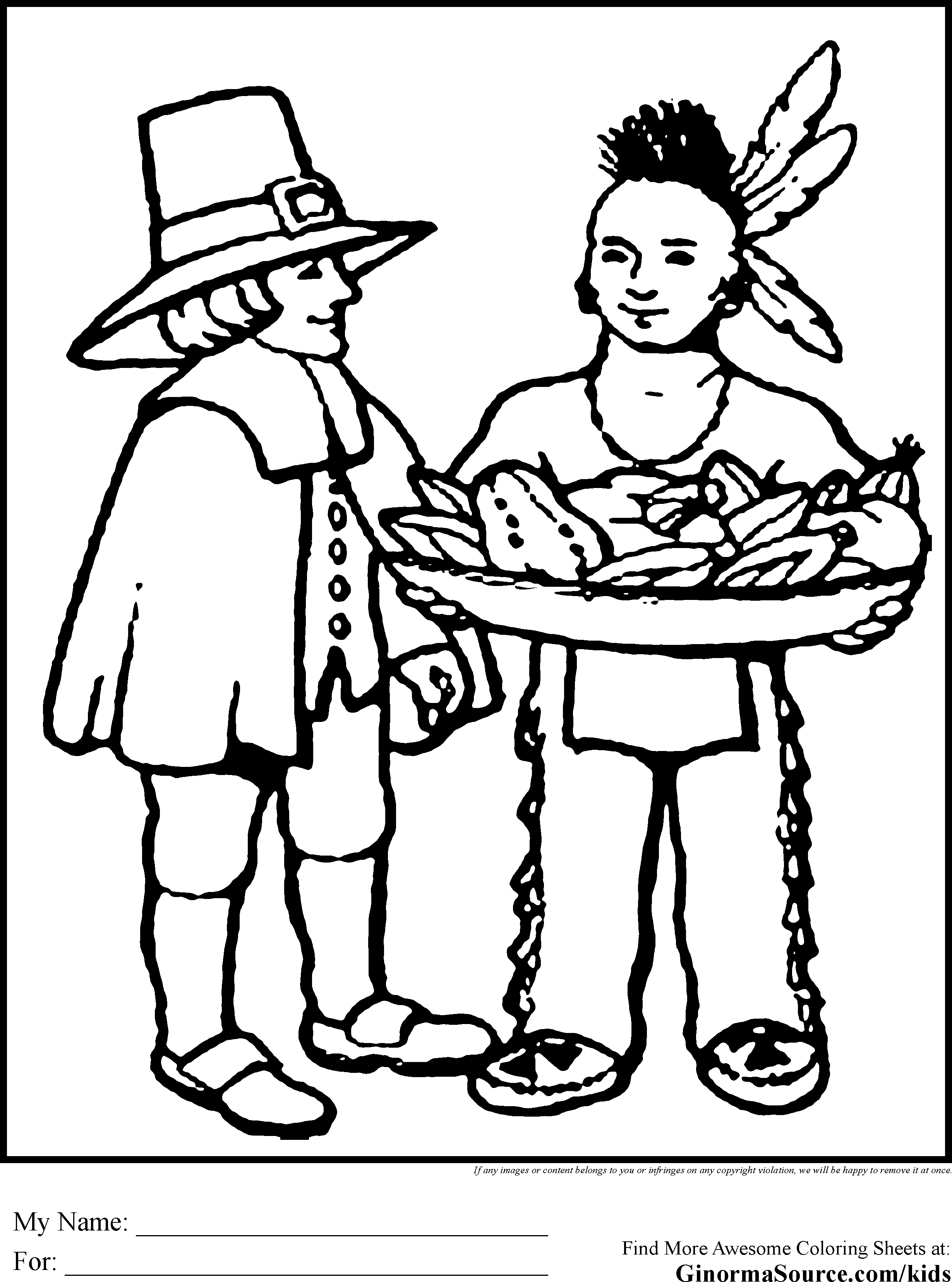 Pilgrim coloring pages to download and print for free