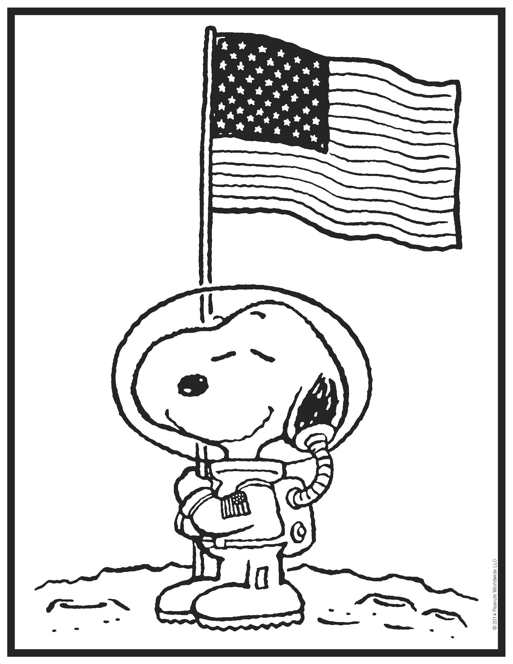 Snoopy coloring pages to download and print for free