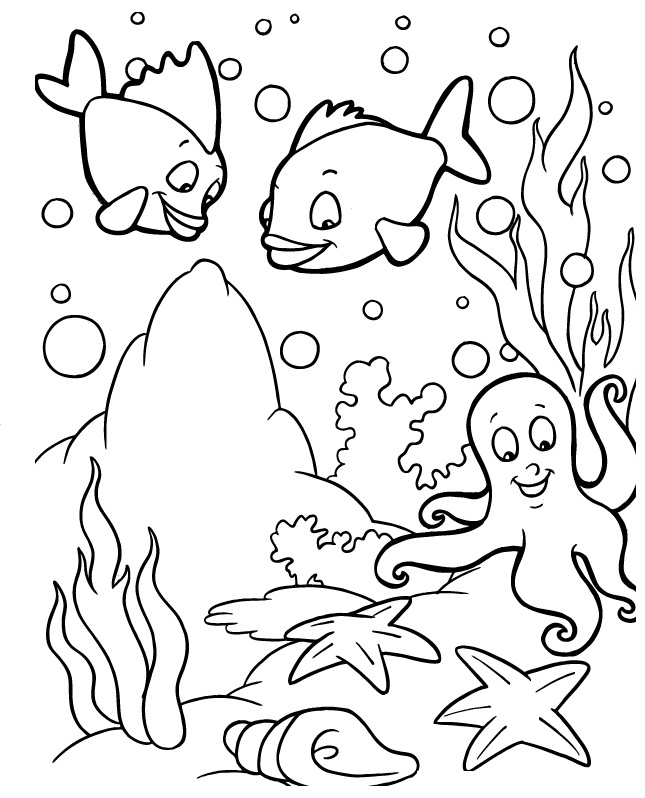 Ocean life coloring pages to download and print for free