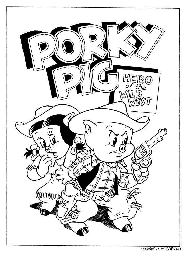 Porky the pig coloring pages download and print for free