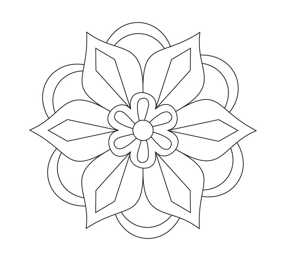 Rangoli coloring pages to download and print for free