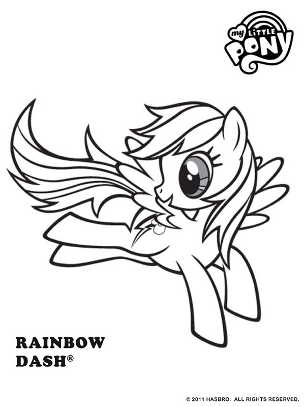 Rainbow dash coloring pages download and print for free
