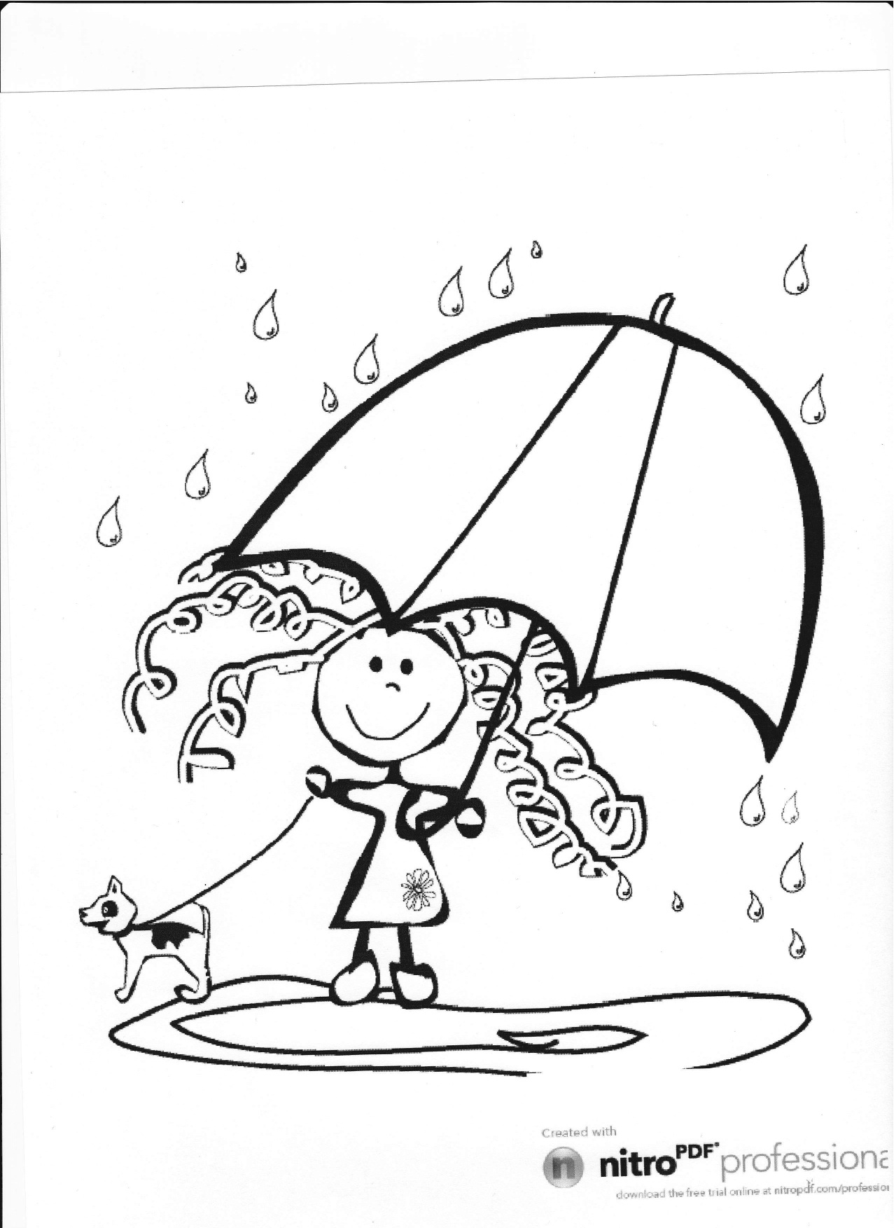 Rainy day coloring pages to download and print for free