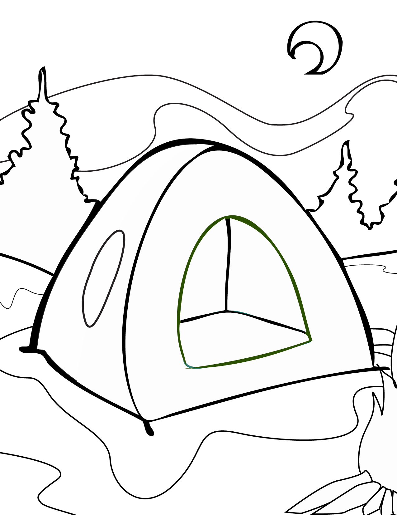 camping gear coloring pages - photo #2