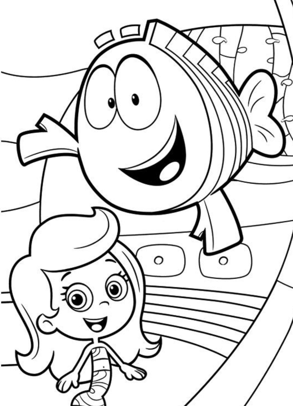 Molly bubble guppies coloring pages download and print for free