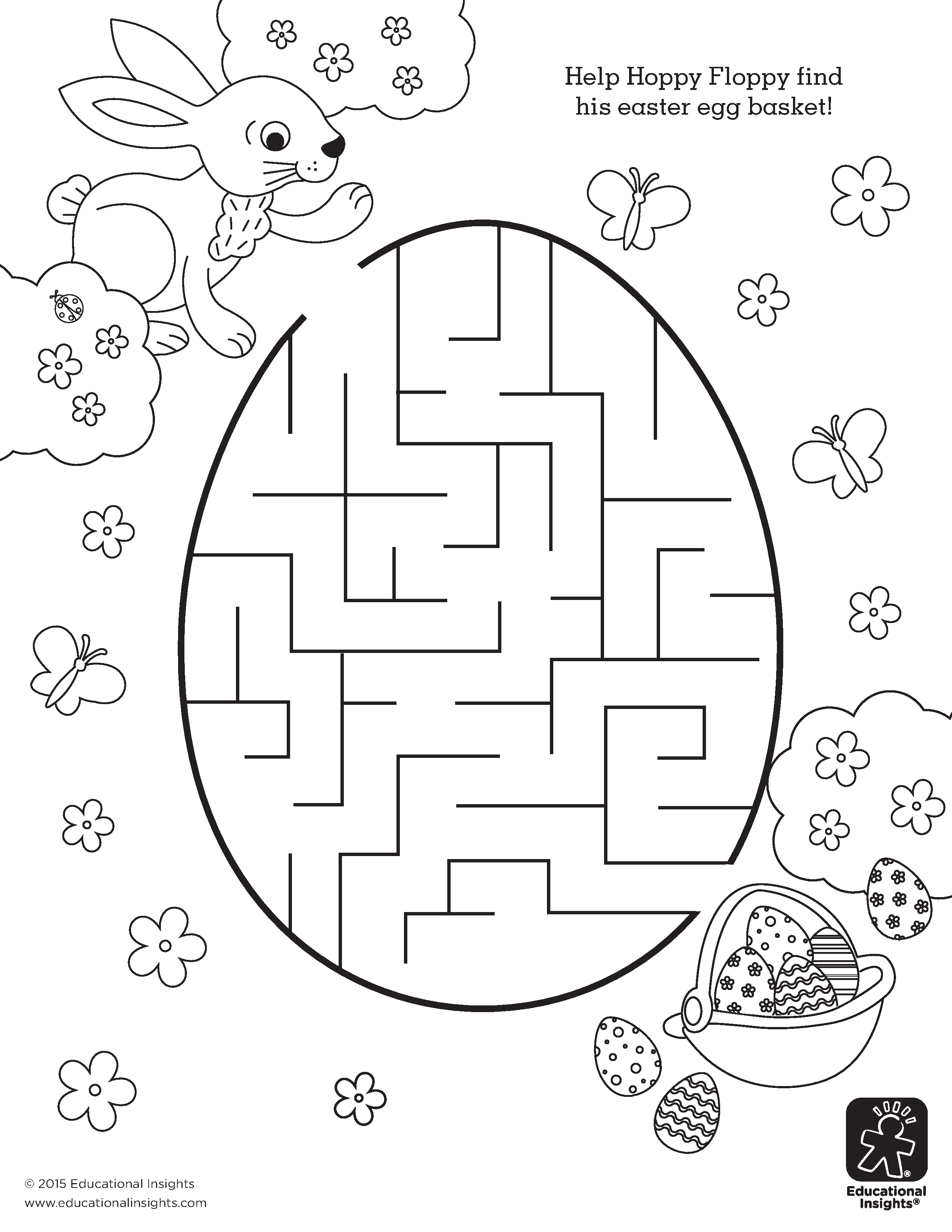 Easter maze coloring pages download and print for free