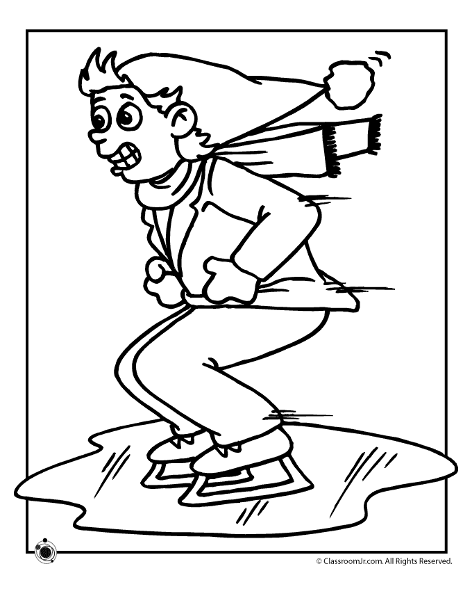 ice skating coloring pages for kids - photo #16