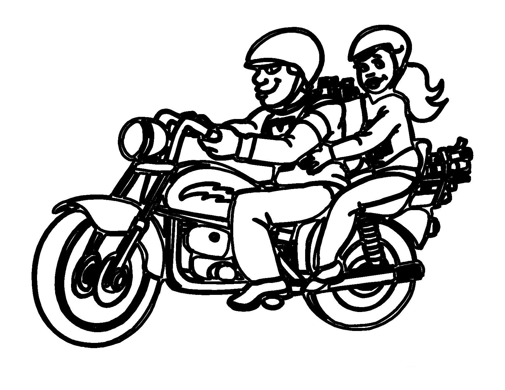 Motorbike coloring pages to download and print for free