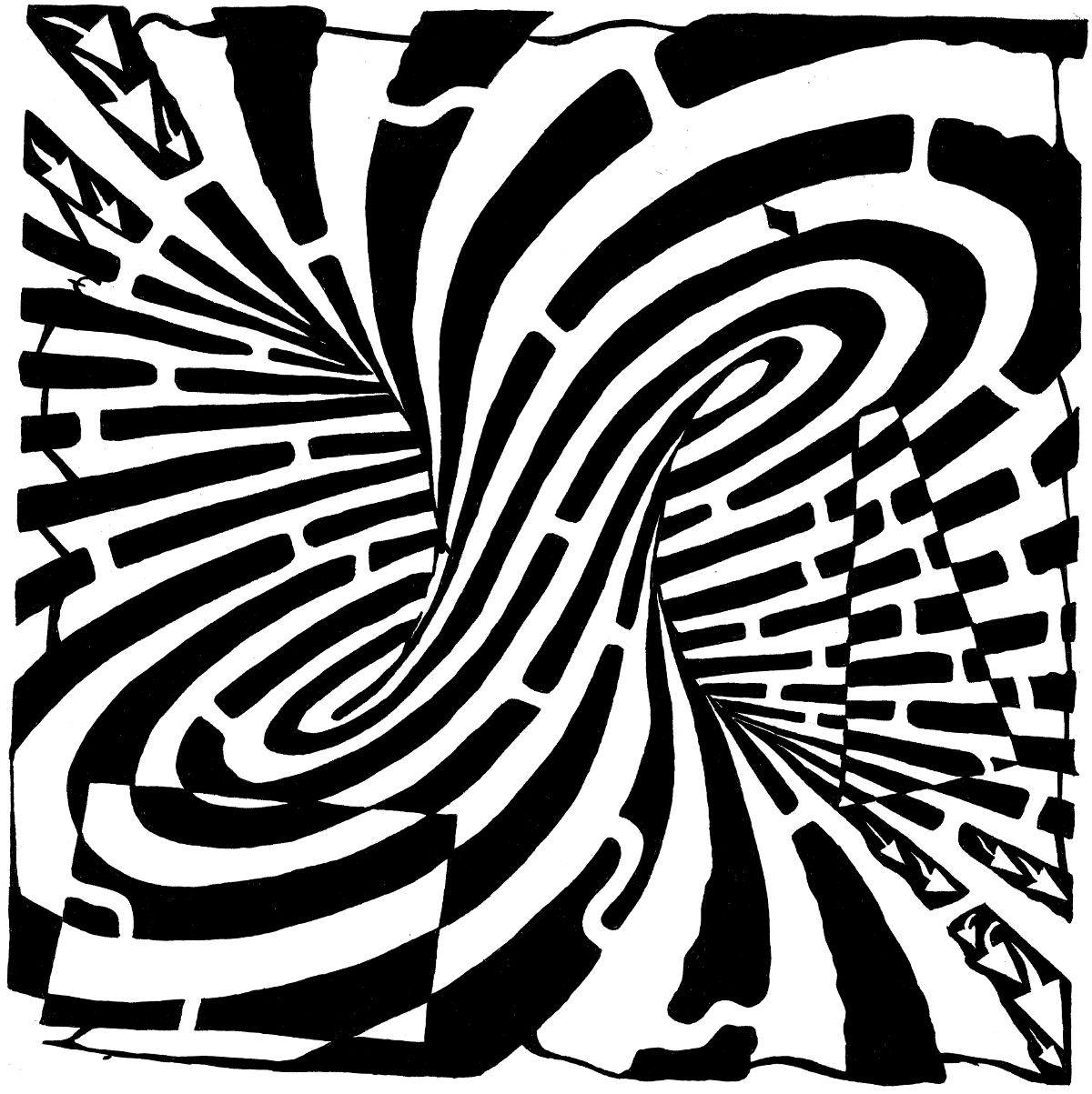 Optical illusion coloring pages to download and print for free