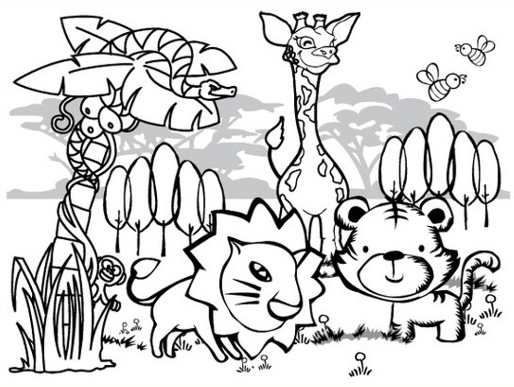 10 Jungle Animal Coloring Pages Free to Download