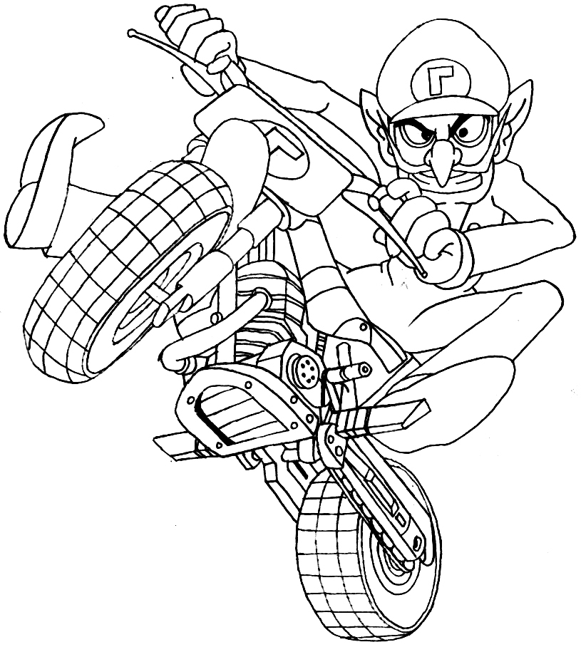 mario kart coloring pages to download and print for free