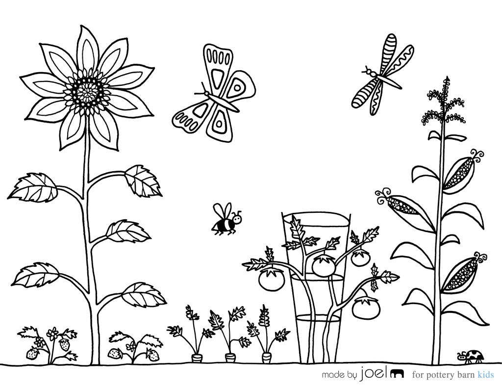 Garden coloring pages to download and print for free