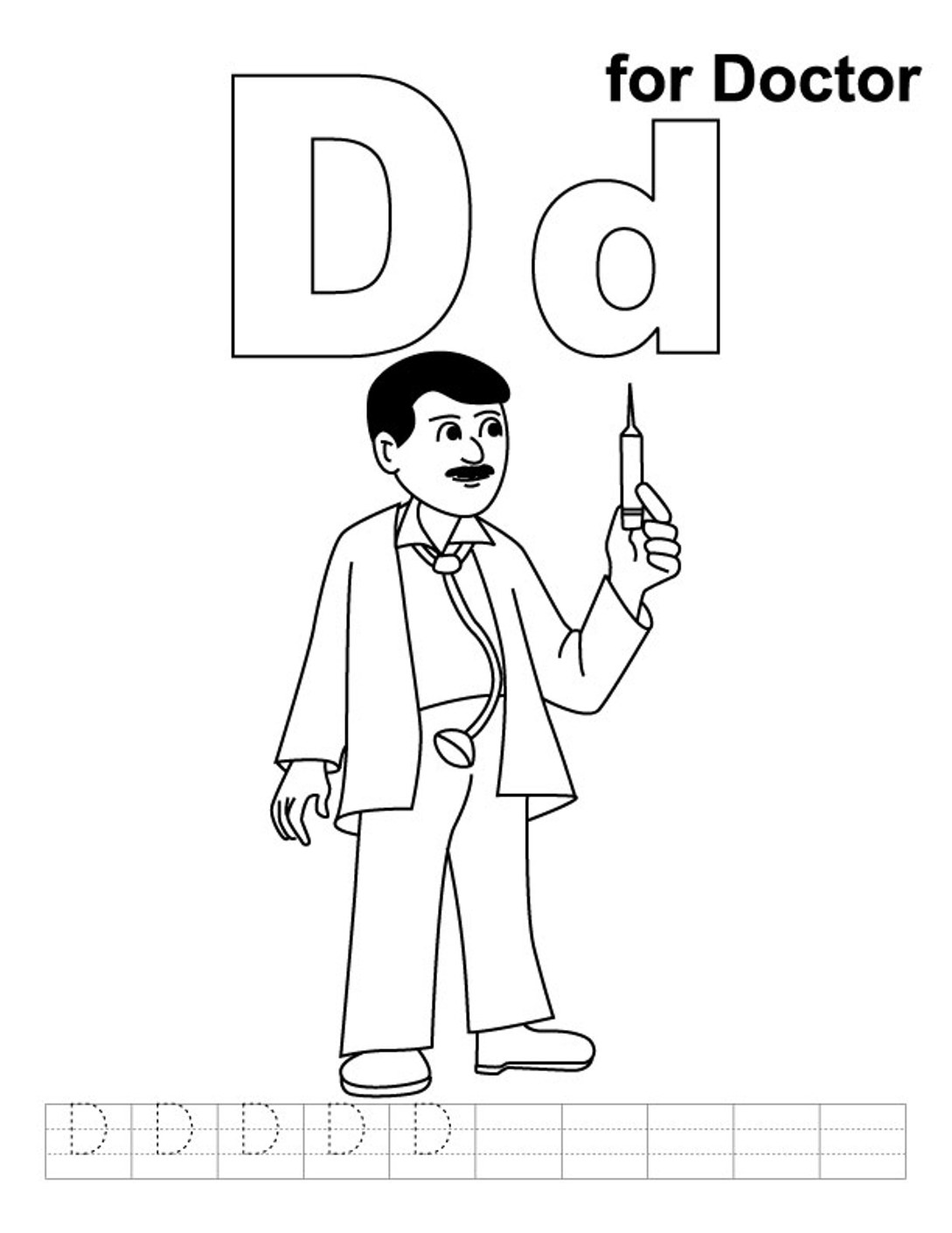 Doctor coloring pages to download and print for free