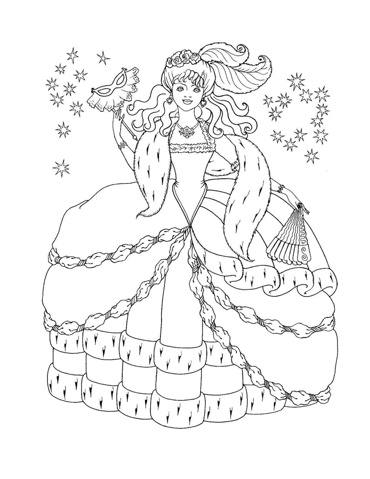 coloring-pages-printable-princess