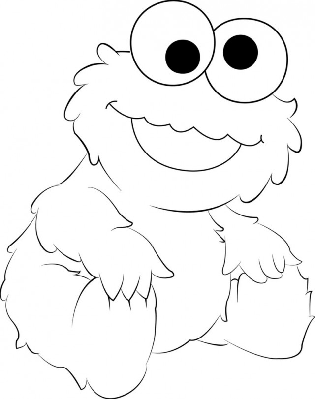 Cookie monster coloring pages to download and print for free