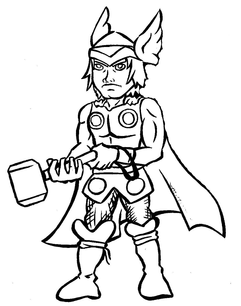 Thor coloring pages to download and print for free