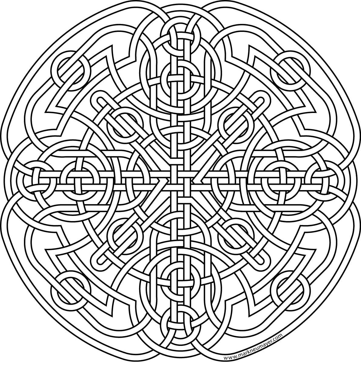 Celtic knot coloring pages to download and print for free