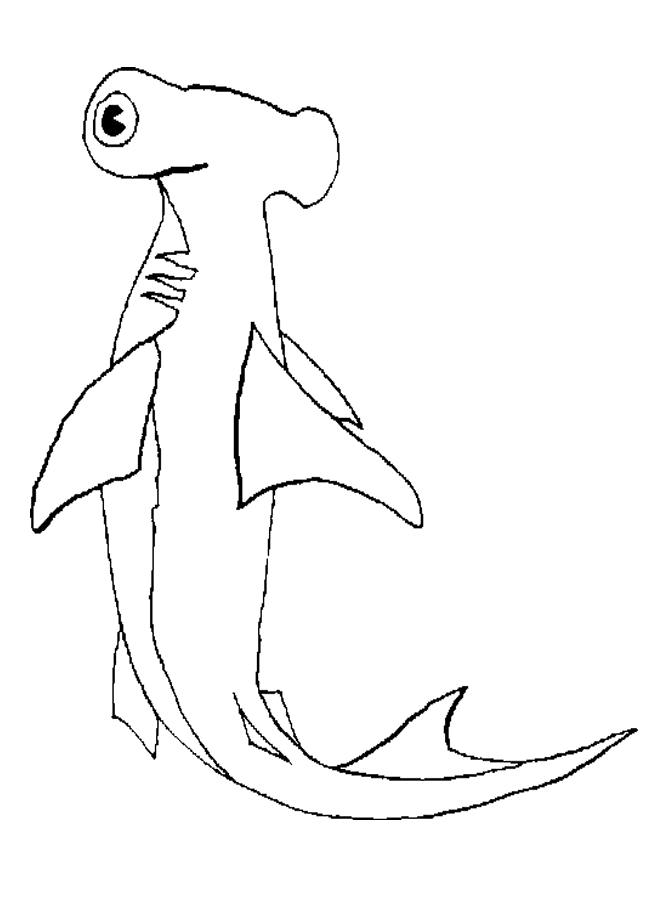 Shark coloring pages to download and print for free