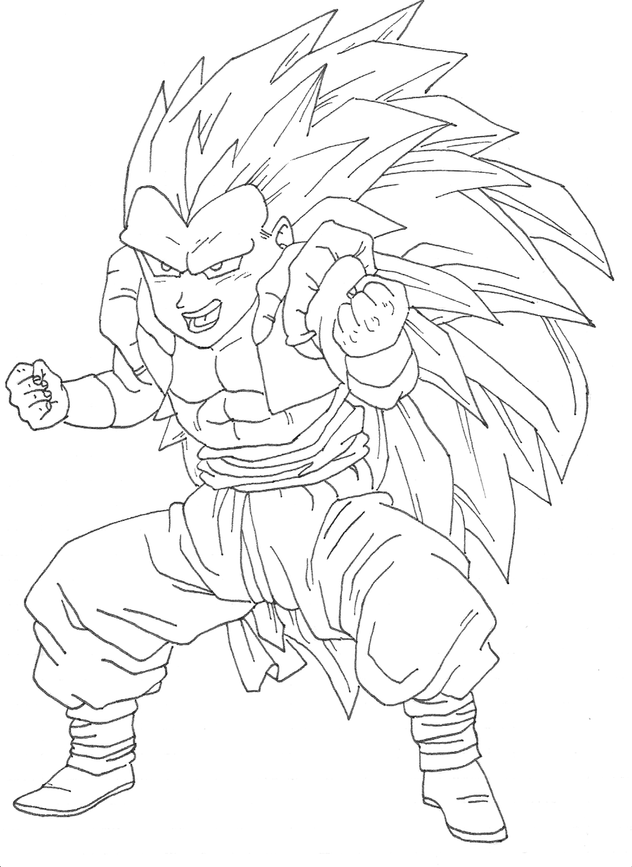 Goten super saiyan coloring pages download and print for free