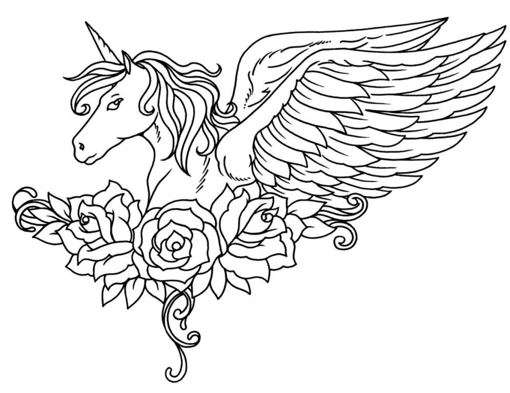 Realistic Unicorn Coloring Pages Download And Print For Free Coloring Pages