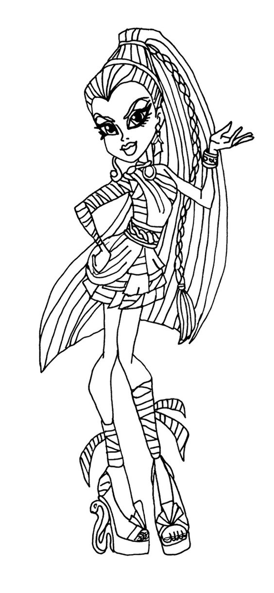 Chibi monster high coloring pages download and print for free