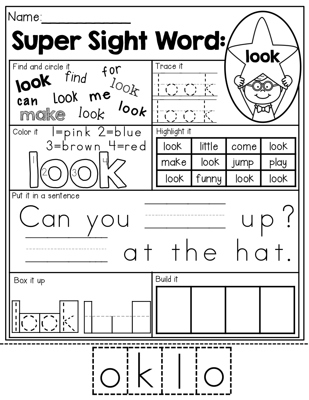 Hidden sight words coloring pages download and print for free